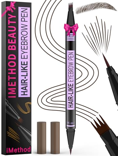 iMethod Dark Brown Eyebrow Pen 2-in-1 Microblading & Fine Tip for Natural Brows