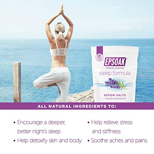 Epsoak 2 lb USP Magnesium Sulfate Epsom Salt with Lavender Scent - 32 Ounce Reusable Bag, Made in USA, Cruelty-Free