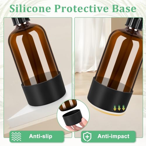 Amber Glass Spray Bottles 3 Pack | 17 oz | BELICOO