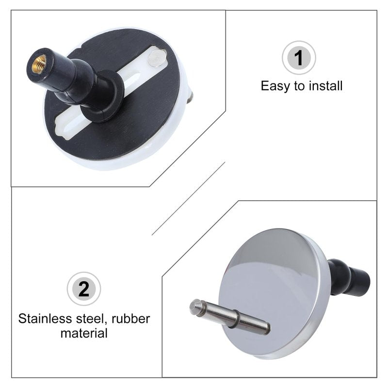 POPETPOP 3 Pairs Toilet Seat Hinges Replacement - Toilet Seat Hinge Fixings with Screws, Quick Release Hardware Kit, Soft Close Tightening Fixing Buckle