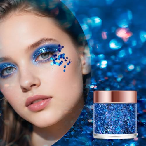 Badhare 4-Pack Body and Face Glitter Gel for Festivals and Parties