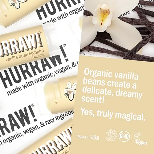 Hurraw! Vanilla Bean Lip Balm 2 Pack - Organic Vegan & Cruelty-Free