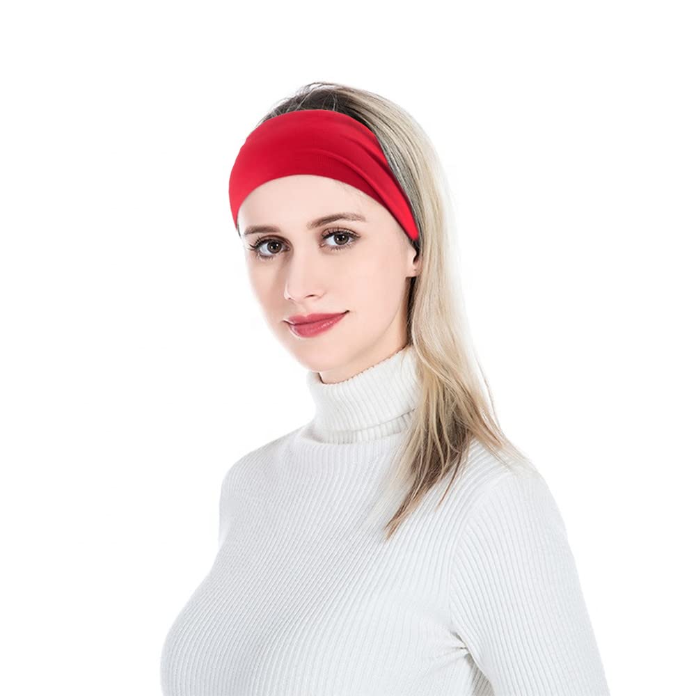 Wide 5-Inch Stretchy Athletic Bandana Headbands - Pack of 12 in Candy Colors | Perfect for Sports & Fashion