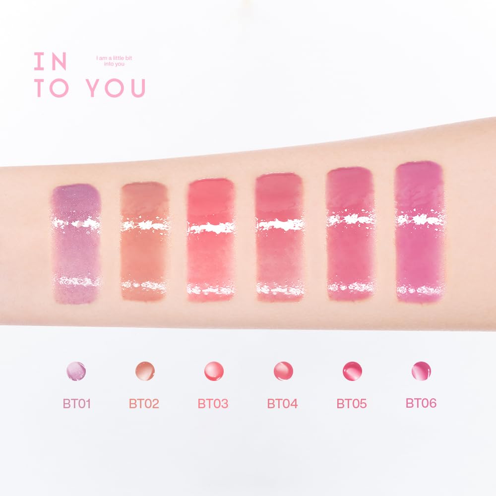 INTO YOU Bare Tint Lip Balm, Moisturizing Lip Softening Makeup, Hydrating Sheer Shine, Soothing Lip Gloss, Long lasting lightweight Serum, Plumping, Smoothing Lip Glow Oil, BT02