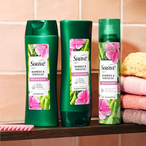 Suave Bamboo & Hibiscus Volumizing Shampoo for Fine Hair - 12.6 oz