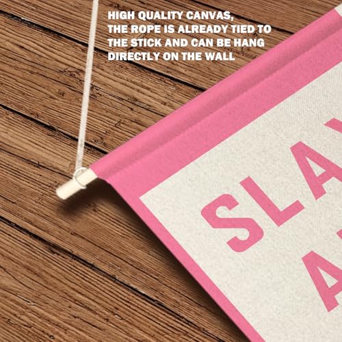 Funny Slay All Day Canvas Pennant Banner for Room Decor