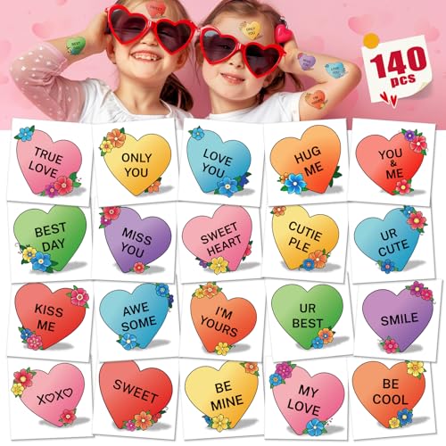 Valentine's Day Temporary Tattoos for Kids & Adults - 140 Designs