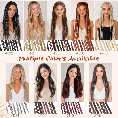 Rich Choices 20" Boho Dreadlock Clip-In Braid Extensions - Copper Red