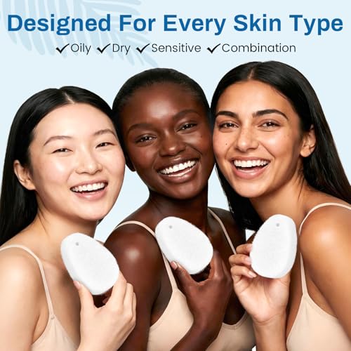 Zeefpod Exfoliating Facial Sponge - 18 Pack Reusable Face Pads for Deep Cleansing & Makeup Removal