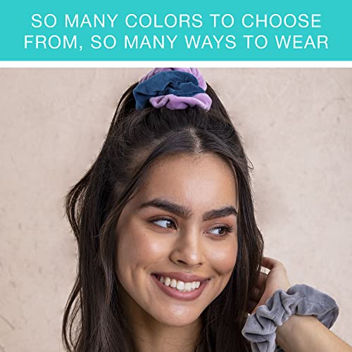 Conair Scunci Velvet Hair Scrunchies - 20 Count, No-Damage Ponytail Holders
