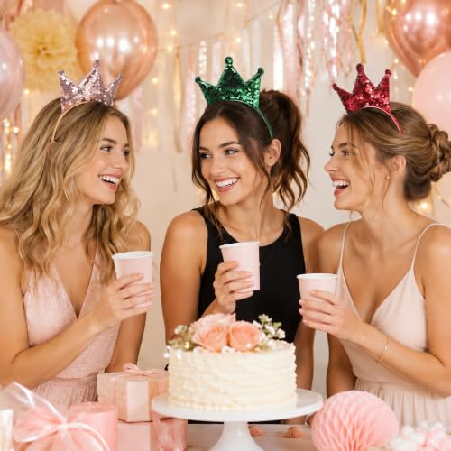 20PCS Sparkling Princess Crown Headbands for Girls Women Party & Birthday