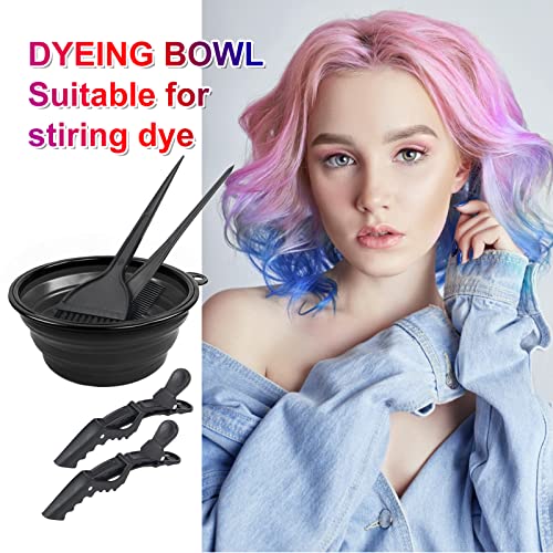 Yexixsr 5Pcs Hair Coloring Kit with Dye Brushes, Bowl, Clips - Pack of 2