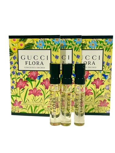 Gucci Flora Gorgeous Orchid Sample Perfume Set - 3 x 1.5 ml EDP