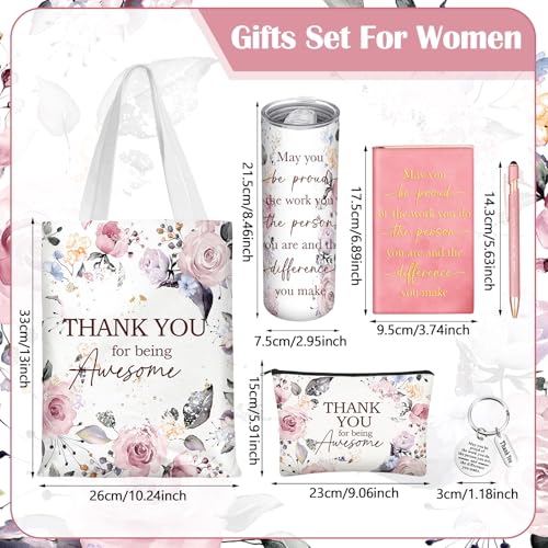 6-Piece Employee Appreciation Gift Set with Insulated Tumbler & Tote Bag
