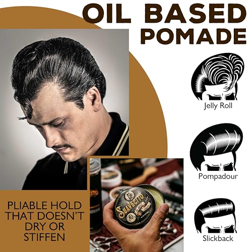 Suavecito Oil-Based Pomade 3 oz - Original Scent for All Hair Types