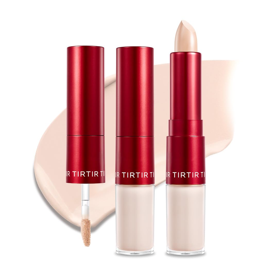 TIRTIR Glide&Hide Blurring Concealer - Creamy Dual Formula for Dark Circles & Wrinkles | #1N, 0.28 Oz