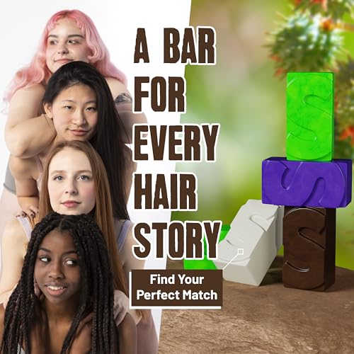 Herbishh Castor Oil Shampoo Bar - Volumizing Solid Soap for Thinning Hair