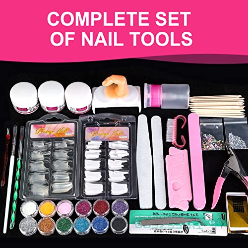SUNBELEE Professional Acrylic Nail Kit with Everything for Beginners