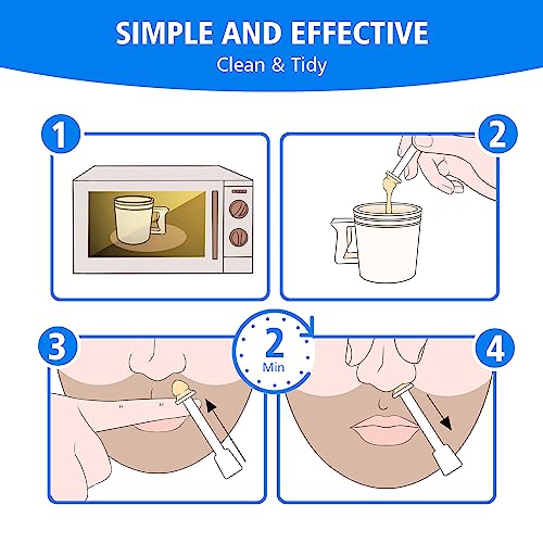 Wokaar Nose and Ear Hair Wax Removal Kit - 120g Wax with 30 Applicators
