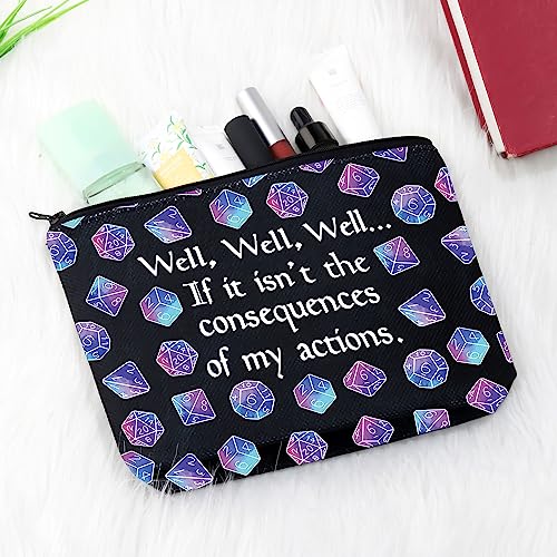 Canvas Dice Pouch for RPG Gamers - 3D Printed Makeup Bag