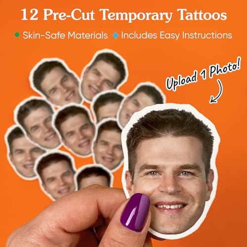 Big Dot of Happiness Custom Photo Fun Face - Party Favors - Fun Face Temporary Tattoos - Set of 12
