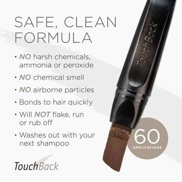 Root Touch Up Marker - Gray Hair Concealer with Real Hair Color - Light Brown