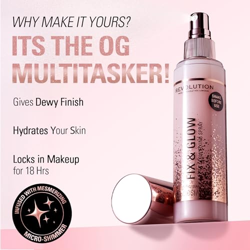 Makeup Revolution Fix & Glow Illuminating Spray - 3.38 Fl Oz