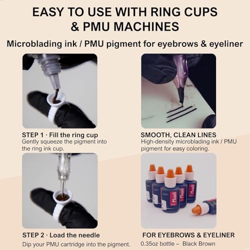 Boermeize Microblading Tattoo Ink - Black Brown 10ml Organic Pigment