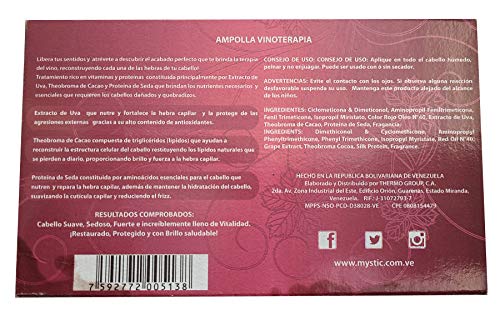 Mystic Vinoterapia Deep Hair Ampoules Pack of 7 - Nourishing Hair Treatment for Damaged Hair