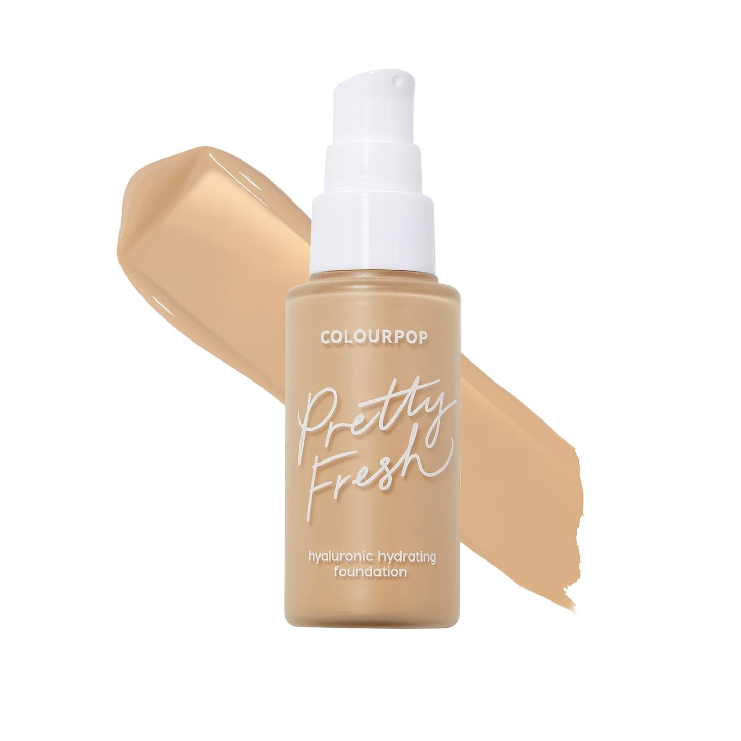 ColourPop Pretty Fresh Liquid Foundation - Hydrating Medium Coverage Foundation with Hyaluronic Acid & Coconut Water | Medium 80W (1 oz)