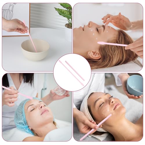 4PCS Silicone Wax Spatulas Set - Non-Stick Reusable Applicators for Body & Face Hair Removal, DIY Crafts - Pink