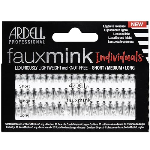 Ardell Faux Mink Individual Lashes Combo Pack Black - Cruelty-Free, Customizable Volume