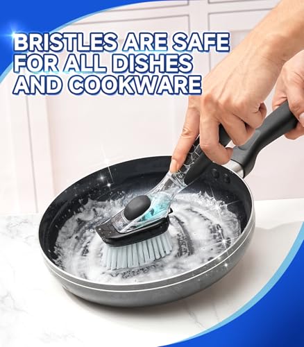 Black Replacement Dish Brush Head for OXO Soap Dispensing Scrubber 4 Pack