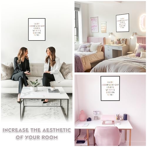 Motivational Classroom Poster - Every Accomplishment Starts With The Decision, Unframed 13" x 17"