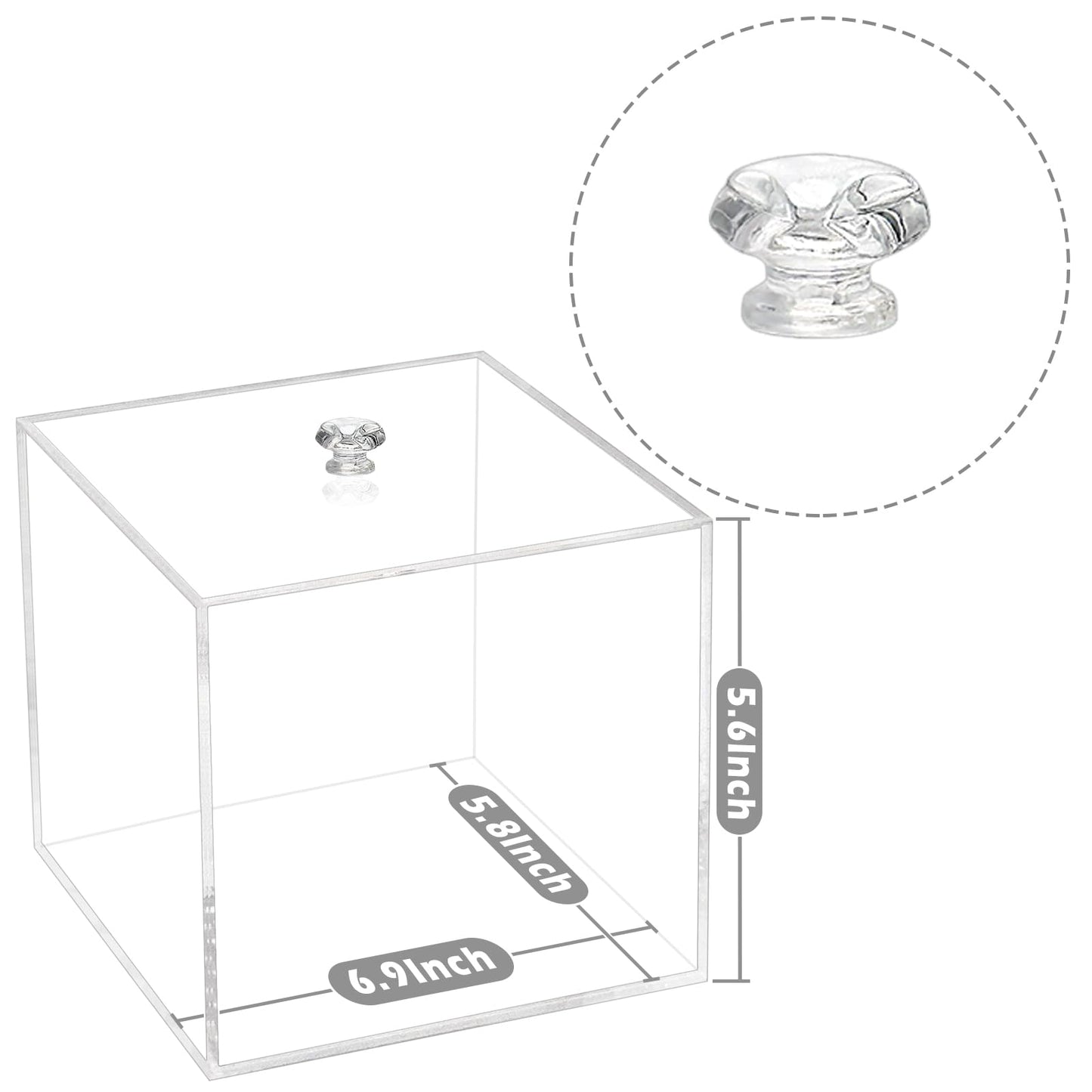 Disposable Face Towel Holder Facial Towelettes Container Box Acrylic, Clear