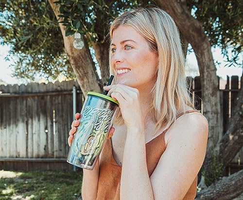 Rick and Morty Portal Boyz Travel Tumbler with Reusable Straw - 20 Oz