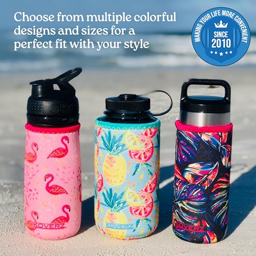 Koverz Neoprene Water Bottle Insulator for 24-30 oz Bottles - Violet Whimsy