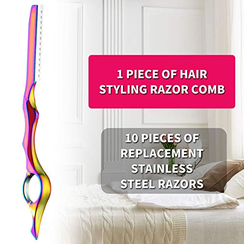 Mudder 11-Piece Hair Styling Razor & Thinning Comb Set