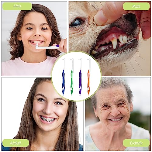 WLLHYF 4 Pcs Tufted Toothbrush Set for Deep Cleaning