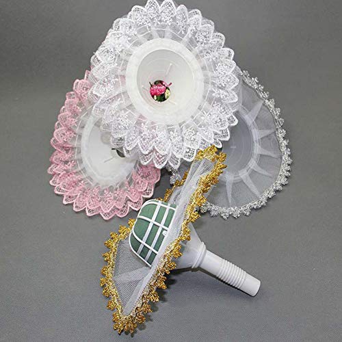 10pcs White Lace Bouquet Holders for DIY Wedding Flowers