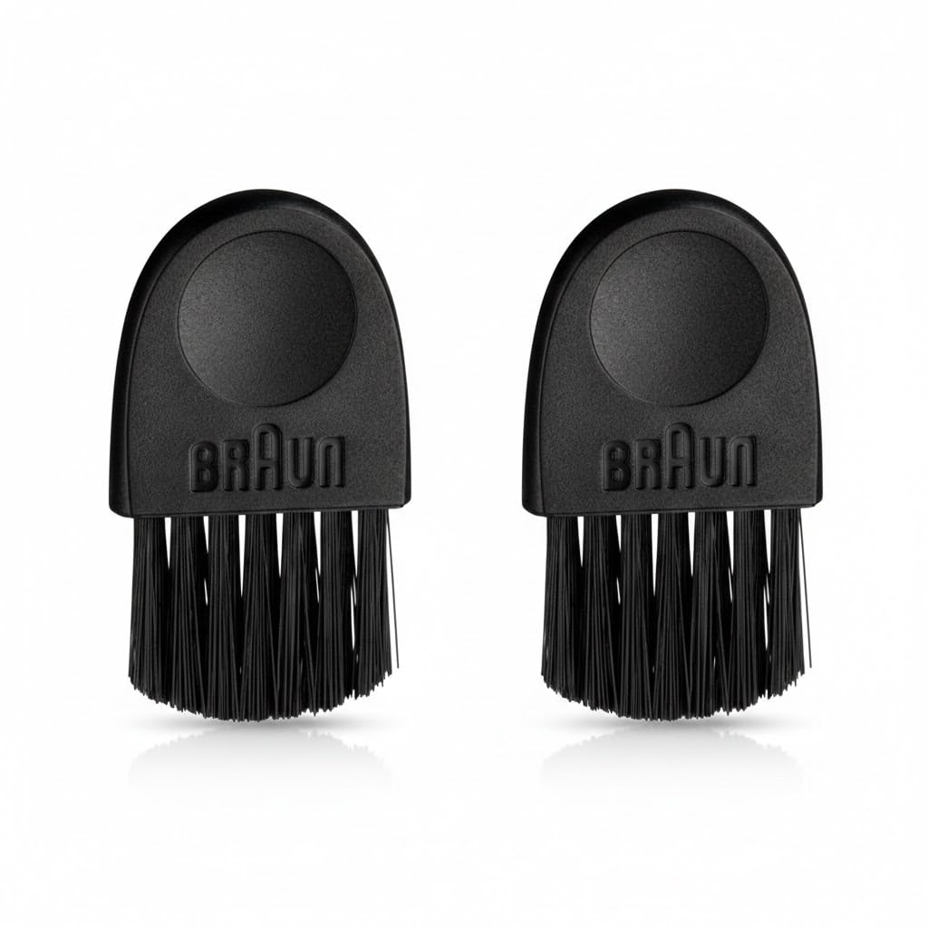 Braun Cleaning Brush, Black (Part 67030939) – Electric Shaver & Trimmer Cleaning Tool – Pack of 2