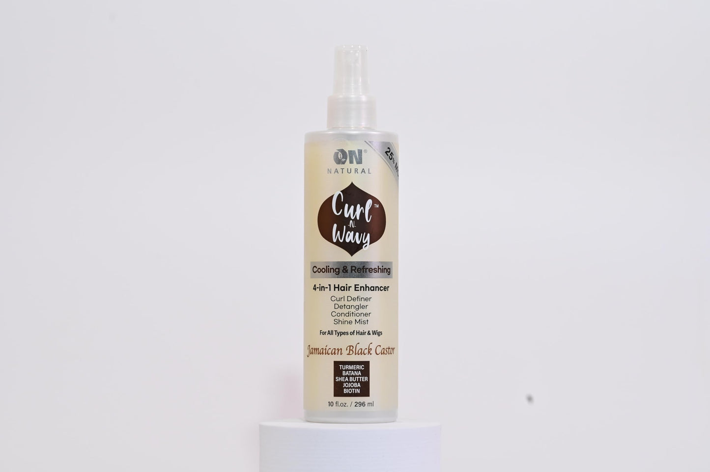 On Natural Curl-N-Wavy 4-in-1 Hair Enhancer For All Hair Texture [Jamaican Black Castor] 10 OZ