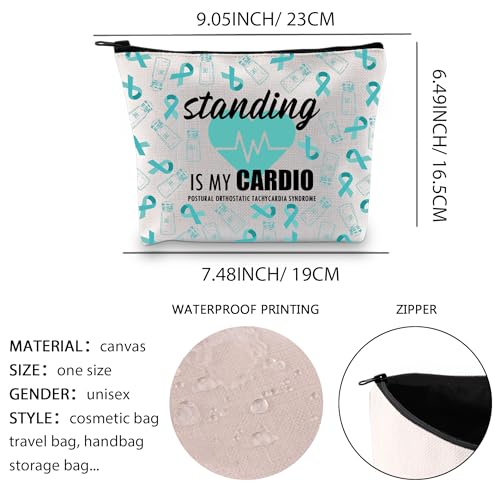 Standing Is My Cardio Makeup Bag - Dysautonomia Awareness Gift