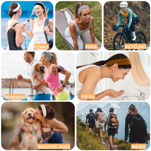 Non-Slip Cotton Headbands Set for Women - 7PCS Elastic Hairbands