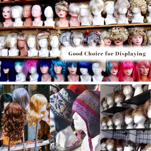 Leeven 11.6" Foam Wig Head Mannequin Stand for Styling and Display