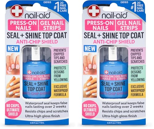 Nail-Aid Seal & Shine Top Coat - 0.55 Fl Oz (Pack of 2)