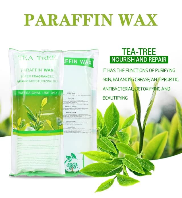 Tea Tree Scented Paraffin Wax Refills - 12 Pack for Paraffin Bath