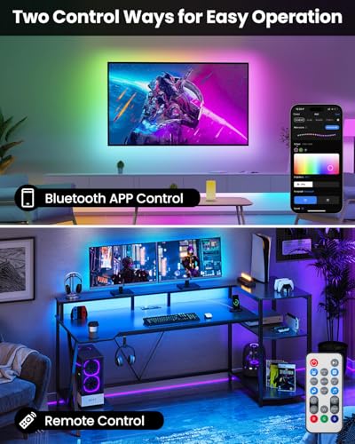 Smart RGB+IC LED Strip Lights 16.4ft with App Control & Music Sync