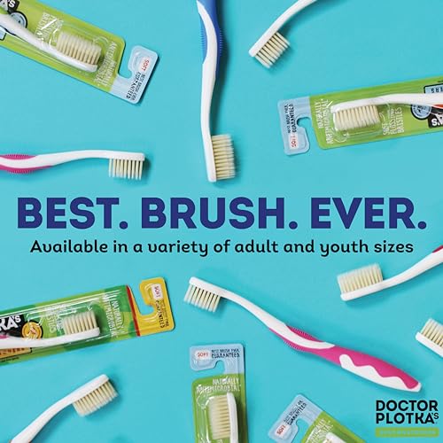 MOUTHWATCHERS Dr Plotka's Soft Bristle Flossing Toothbrush - Variety Pack for Sensitive Teeth