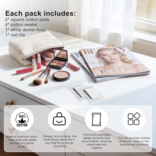 Lomgwumy 50-Pack Individual Vanity Kits for Hotels & Travel